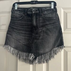 Free People / We the Free black denim fringe skirt - size 25